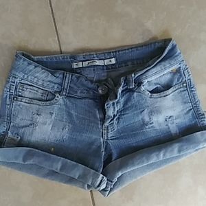 Denim booty shorts